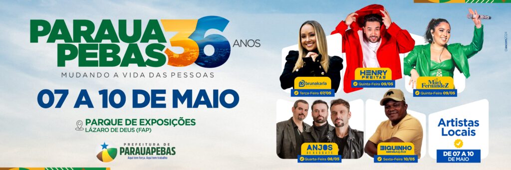 Programação 36 anos de Parauapebas