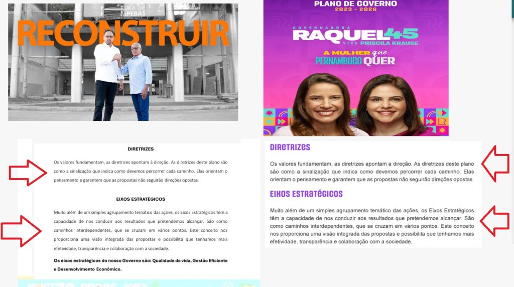 Comparação Plano de Governo de Aurélio Goiano e Planno de Governo Raquel Lyra