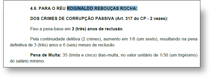 Roginaldo Rebouças Rocha condenado