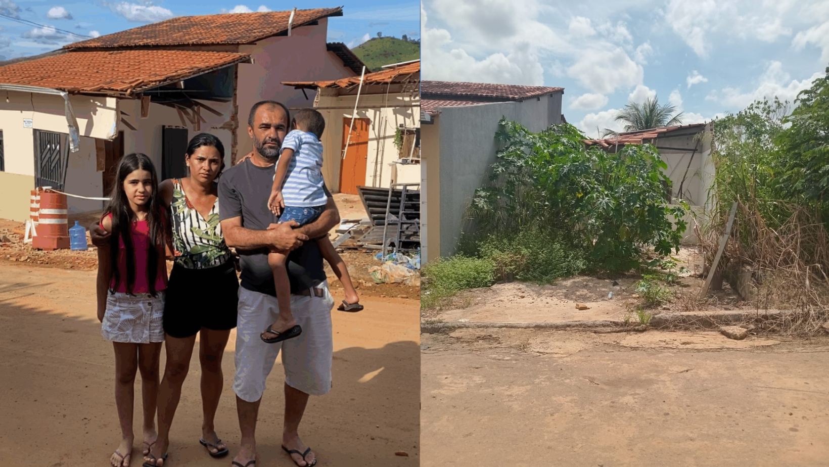 família vítima motoniveladora Parauapebas