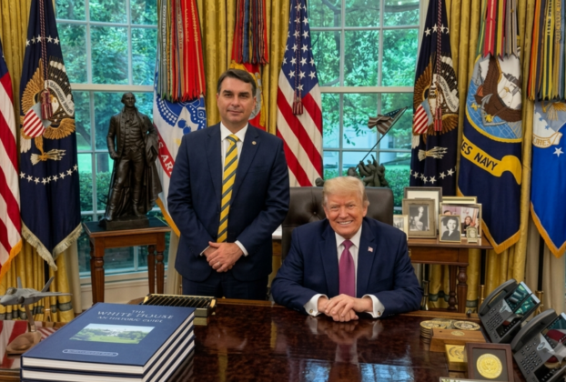 Flávio Bolsonaro tarifas Trump