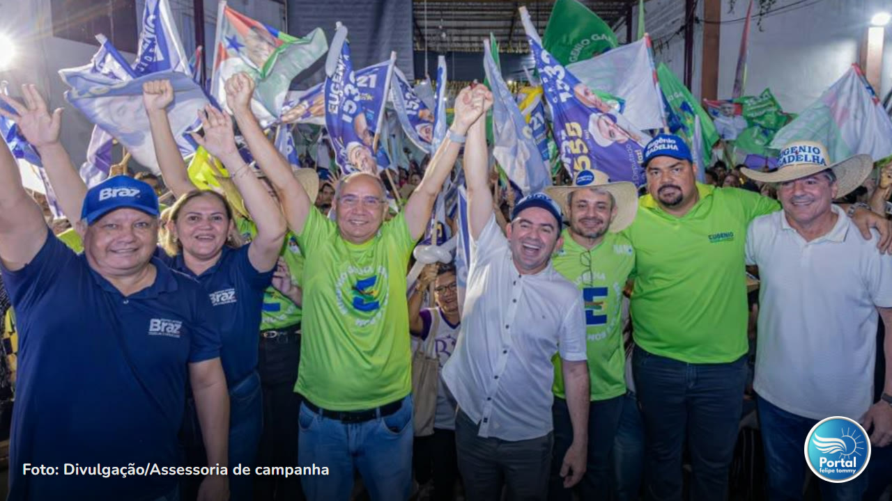 Ivanaldo Braz em Belém: candidato a deputado federal reuniu apoiadores no bairro do Marco ao lado de Eugênio Gadelha, candidato a uma vaga na ALEPA.