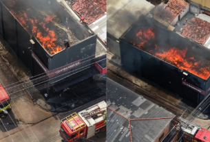 incêndio destrói loja Parauapebas