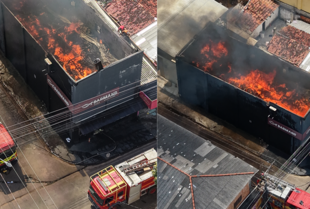incêndio destrói loja Parauapebas