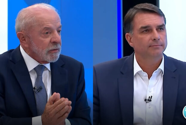 Lula e Flávio Bolsonaro